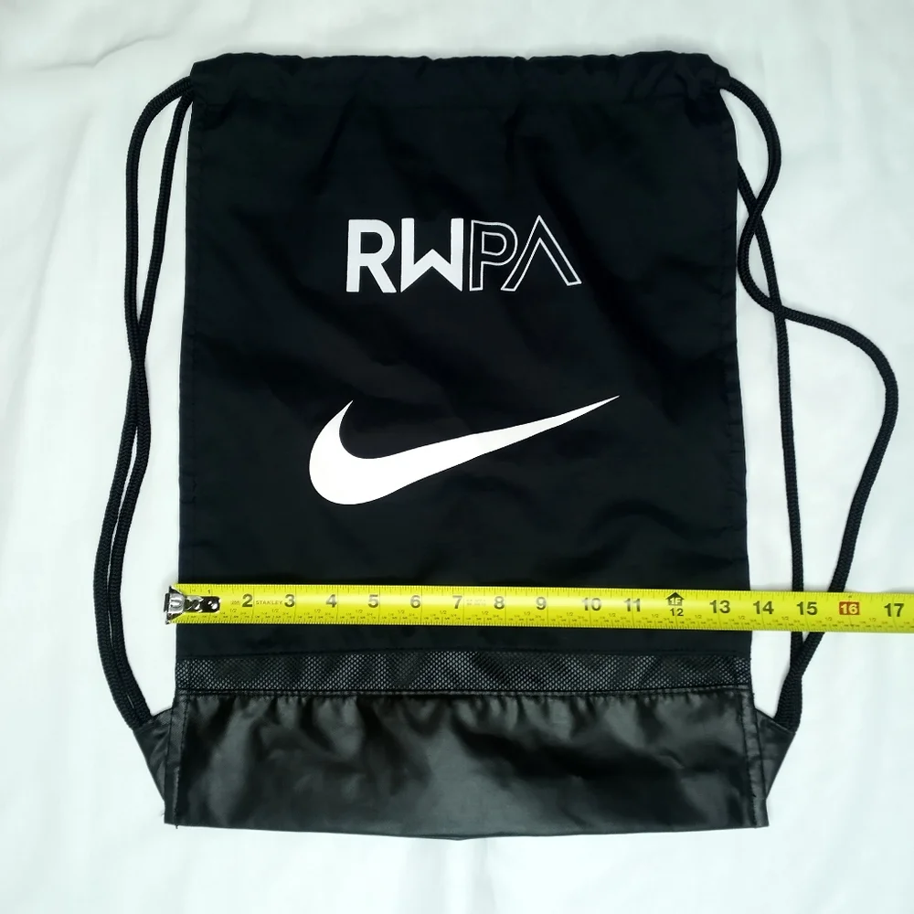 Nike Brasilia Training Drawstring Gym Bag 2-sided Backpack #BA5338-010 Blk/Wht
